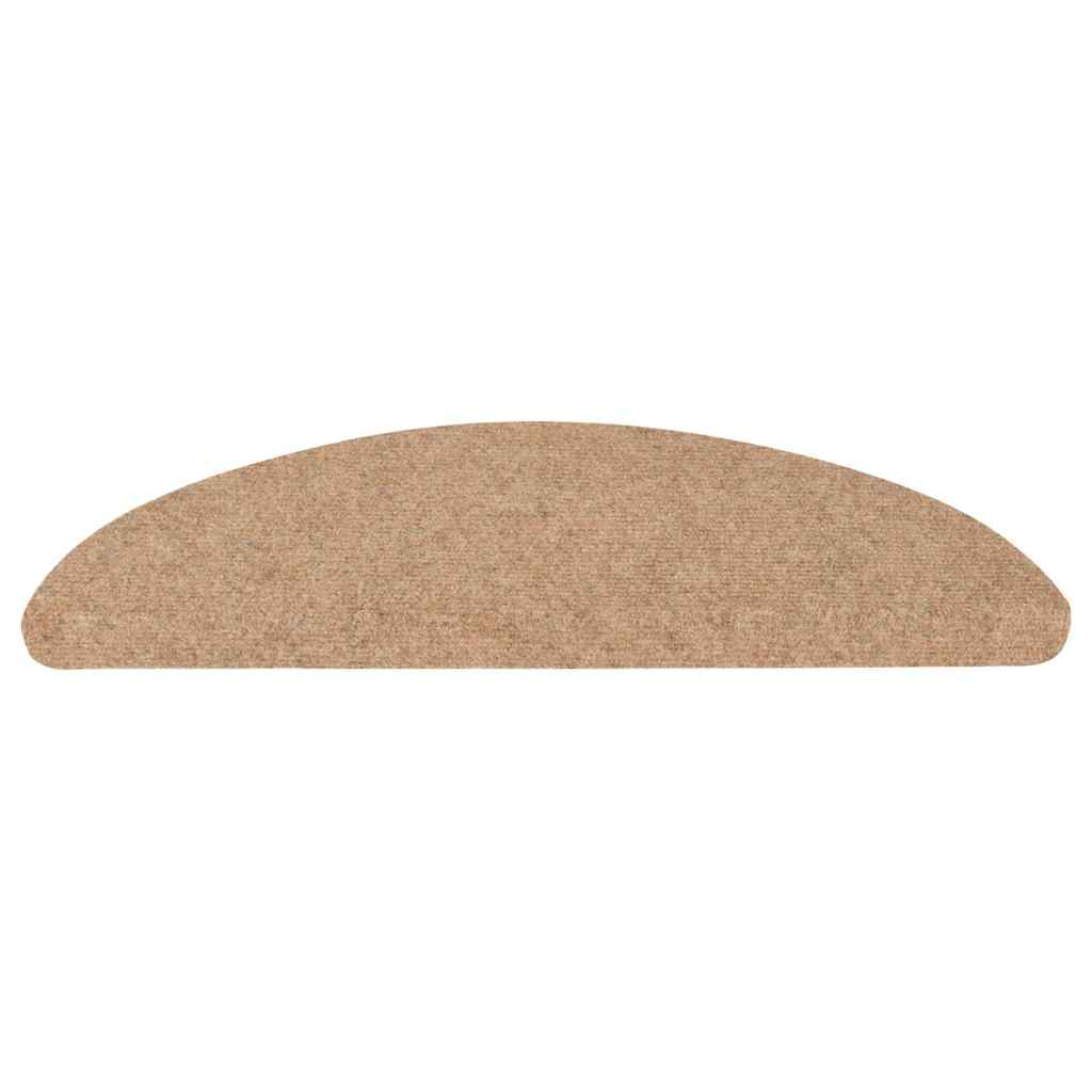vidaXL Stair Mats Self-adhesive 20 pcs Beige 56x17x3 cm 4