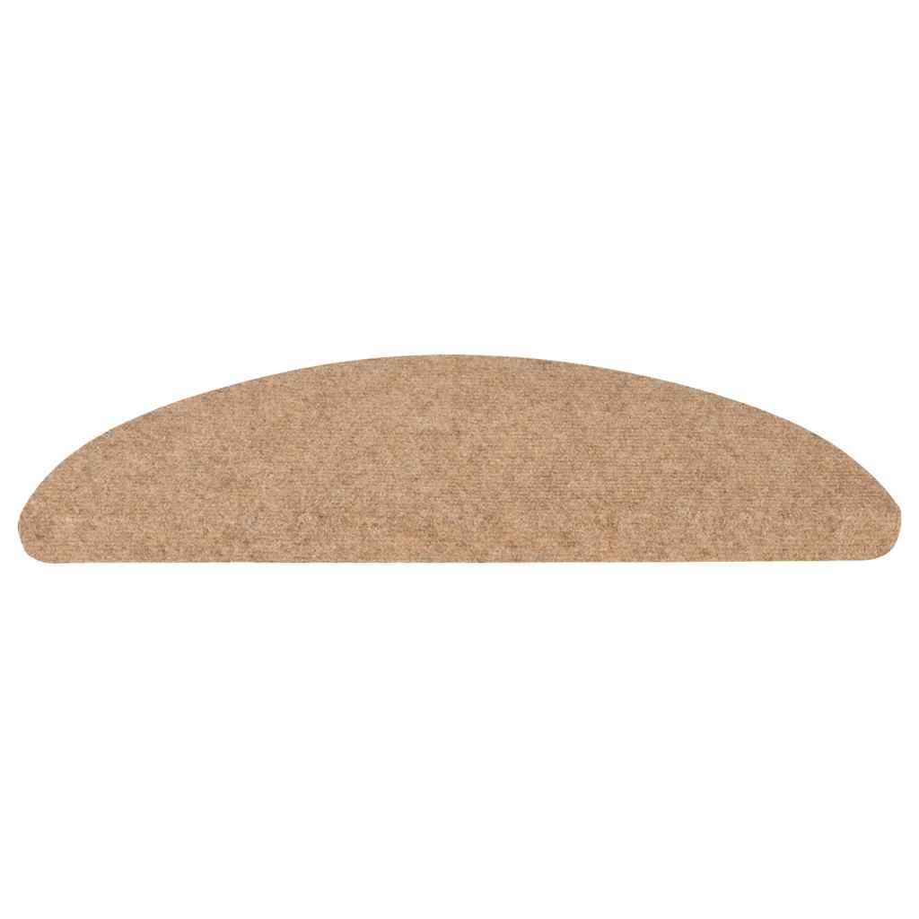 vidaXL Stair Mats Self-adhesive 30 pcs Beige 56x17x3 cm 4