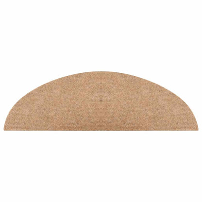 vidaXL Stair Mats Self-adhesive 30 pcs Beige 56x17x3 cm 6