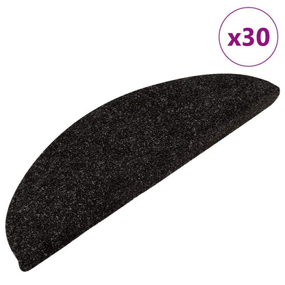 vidaXL Stair Mats Self-adhesive 30 pcs Anthracite 56x17x3 cm 2