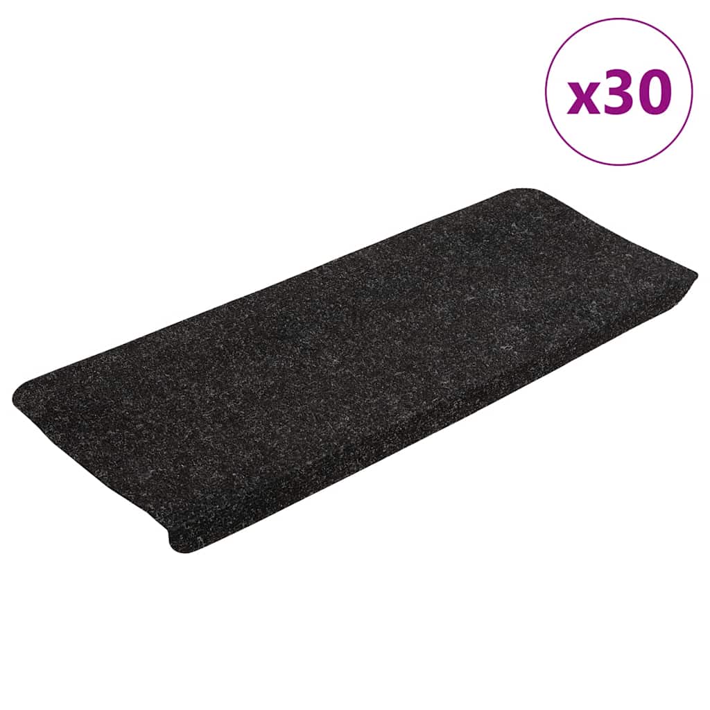 vidaXL Stair Mats Self-adhesive 30 pcs Anthracite 65x24,5x3,5 cm 2