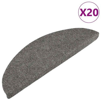 Stair Mats Self-adhesive 56x17x3 cm Height 3 cm Grey 20