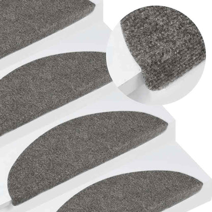 vidaXL Stair Mats Self-adhesive 30 pcs Grey 56x17x3 cm 1