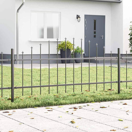 Garden Fence WOERDEN Powder-Coated Steel Grey Height
