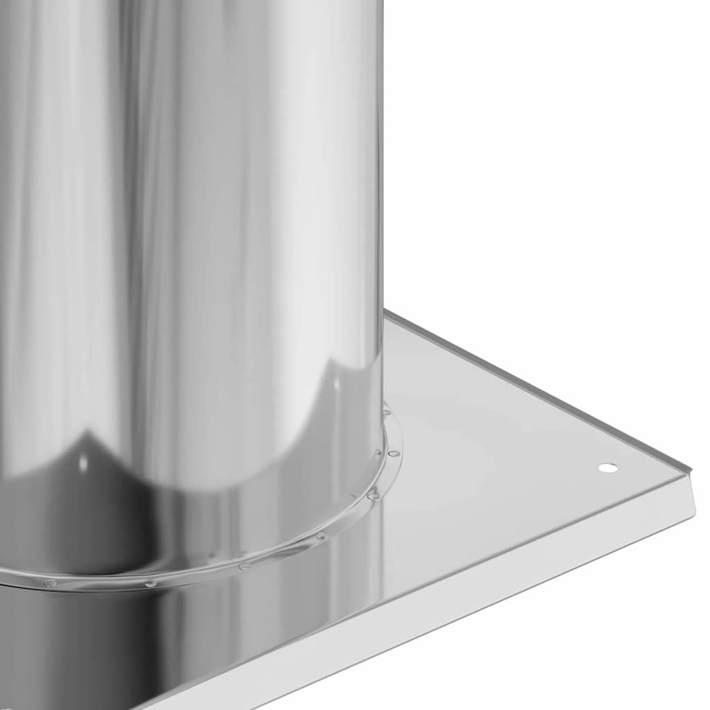vidaXL Chimney Head Extension Silver 25 x 25 x 50 cm Stainless Steel 4
