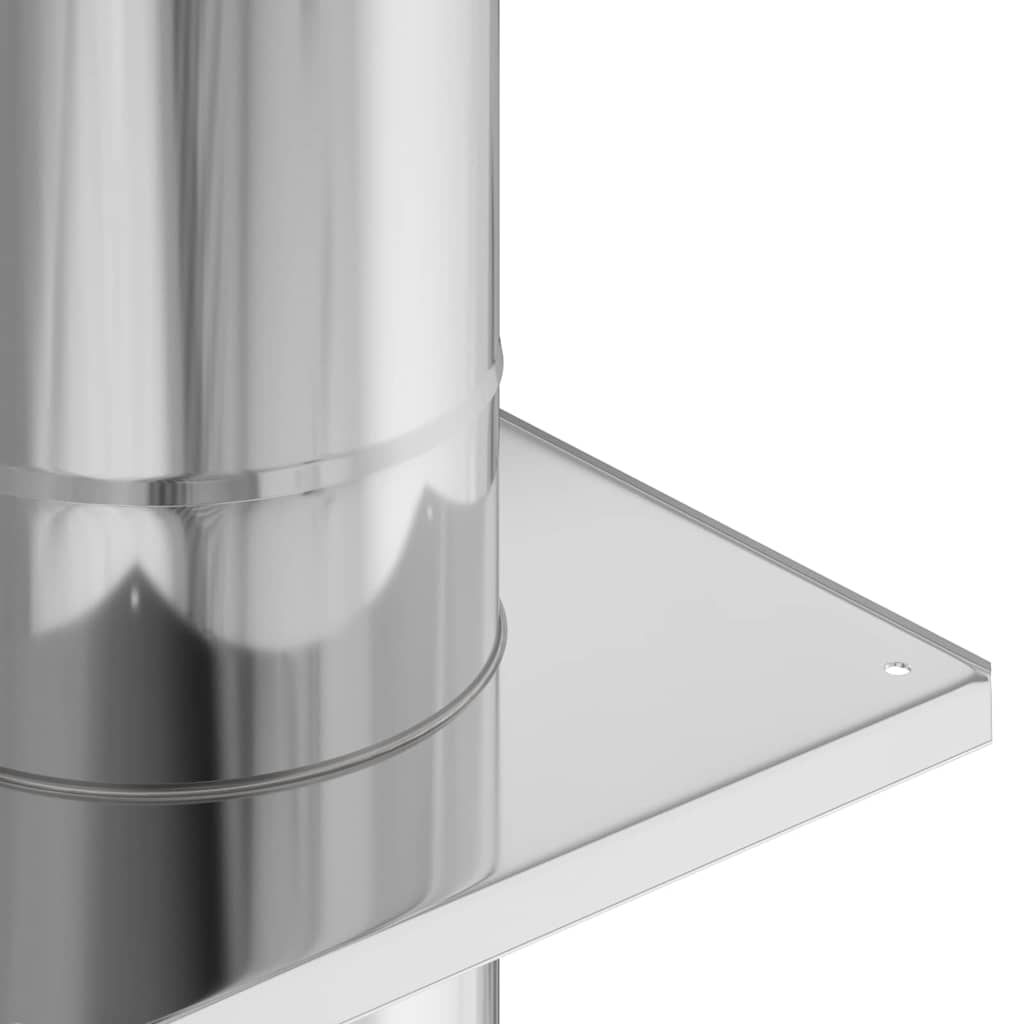 vidaXL Chimney Extension Silver 25 x 25 x 82 cm Stainless Steel 5