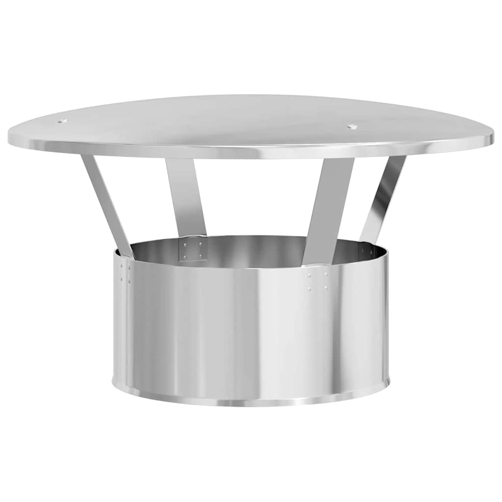 vidaXL Rain Cover Chimney Silver 35 x 35 x 20 cm Stainless Steel 2