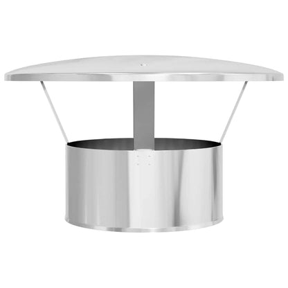 vidaXL Rain Cover Chimney Silver 35 x 35 x 20 cm Stainless Steel 4
