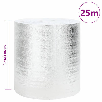 vidaXL Radiator Heat Reflector 2 pcs Silver 25 x 0.5 m Polyethylene 4