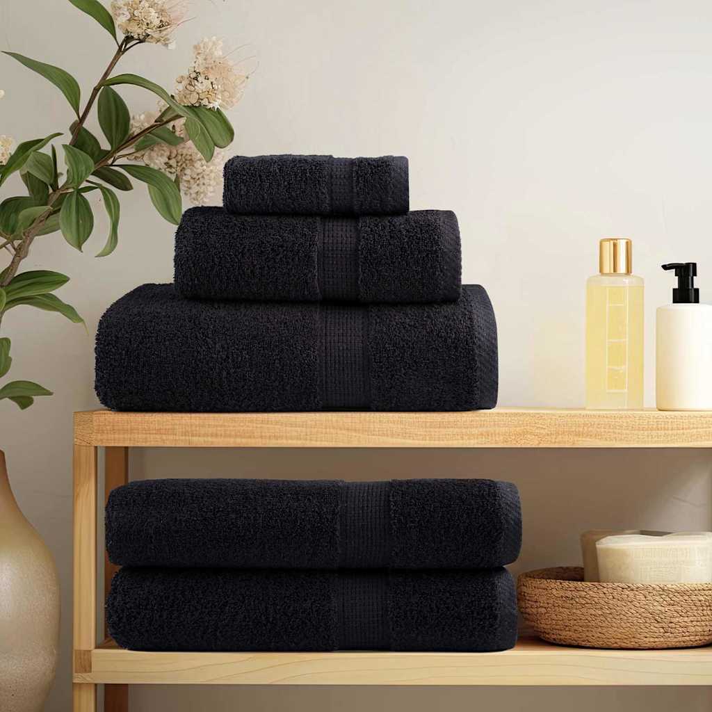 vidaXL Guest Towel SOLUND 50 pcs Black 30 x 30 cm 550 gsm 1