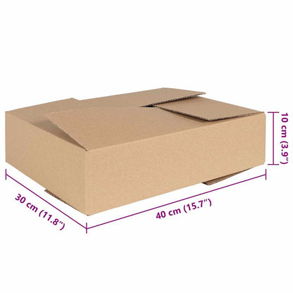 vidaXL Folding Box 50 pcs Natural 40 x 30 x 10 cm Cardboard 5