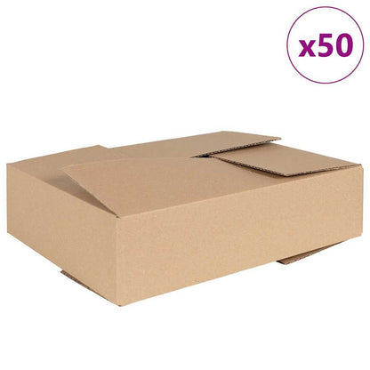 vidaXL Folding Box 50 pcs Natural 40 x 30 x 10 cm Cardboard 2
