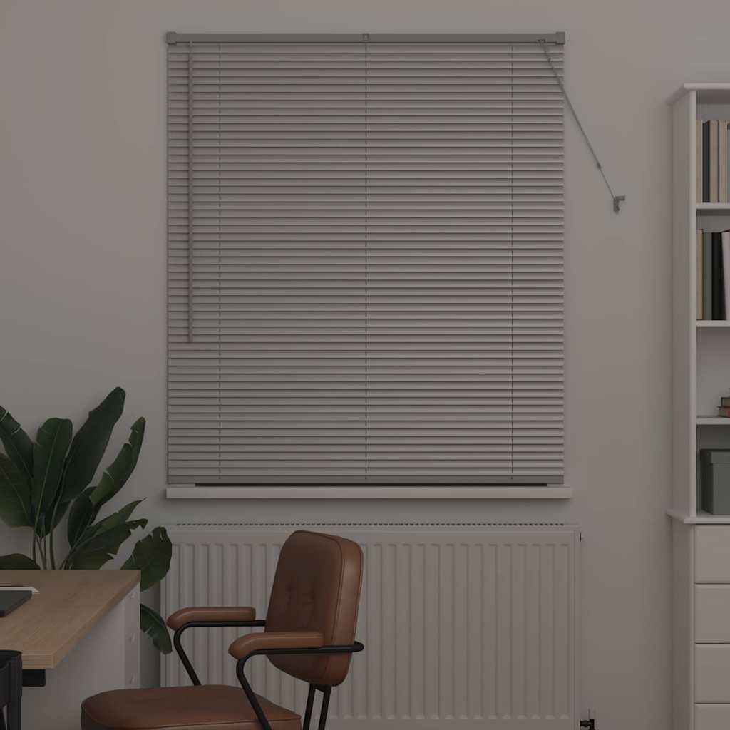 vidaXL Venetian Blind Silver 130 x 120 cm 25 mm Aluminium 3