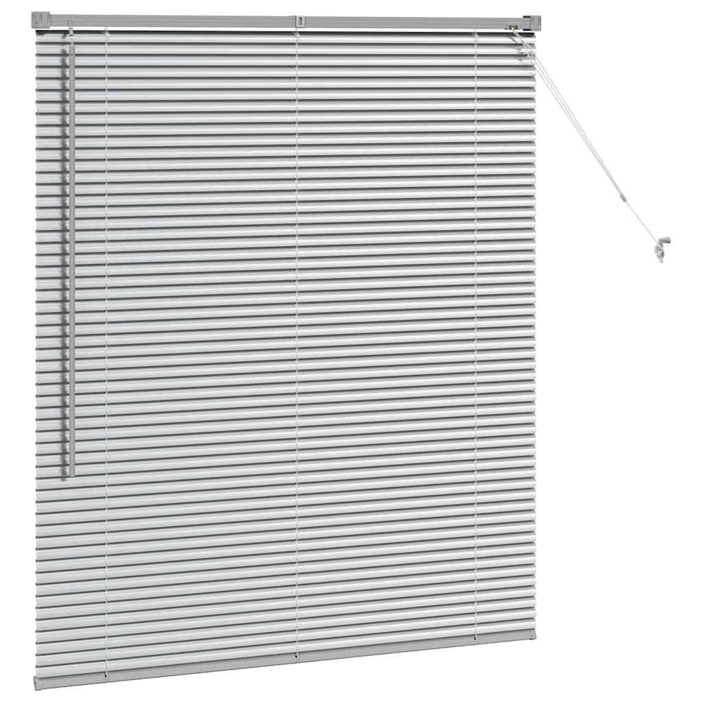 vidaXL Venetian Blind Silver 130 x 120 cm 25 mm Aluminium 5