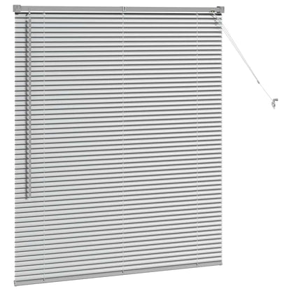 vidaXL Venetian Blind Silver 130 x 120 cm 25 mm Aluminium 5