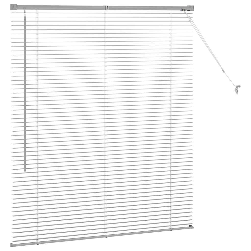 vidaXL Venetian Blind Silver 130 x 120 cm 25 mm Aluminium 6