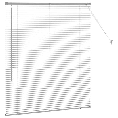 vidaXL Venetian Blind Silver 130 x 120 cm 25 mm Aluminium 6