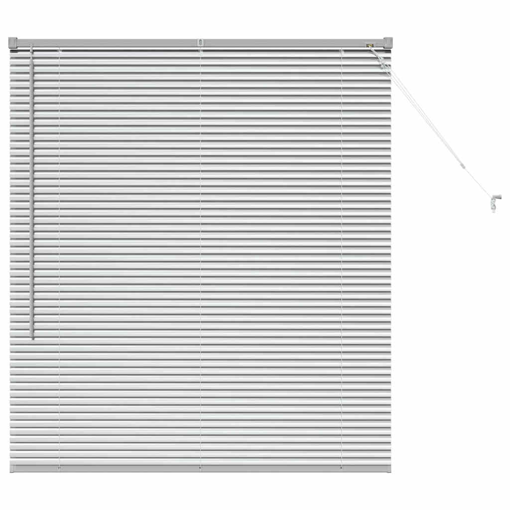 vidaXL Venetian Blind Silver 130 x 120 cm 25 mm Aluminium 2