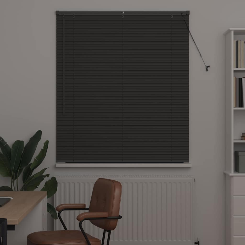 vidaXL Venetian Blind Dark Grey 130 x 120 cm 25 mm Aluminium 3