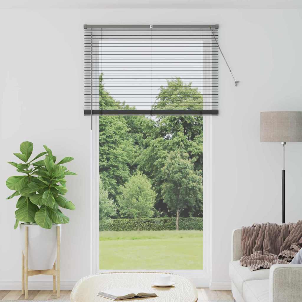 vidaXL Venetian Blind Dark Grey 220 x 120 cm 25 mm Aluminium 1