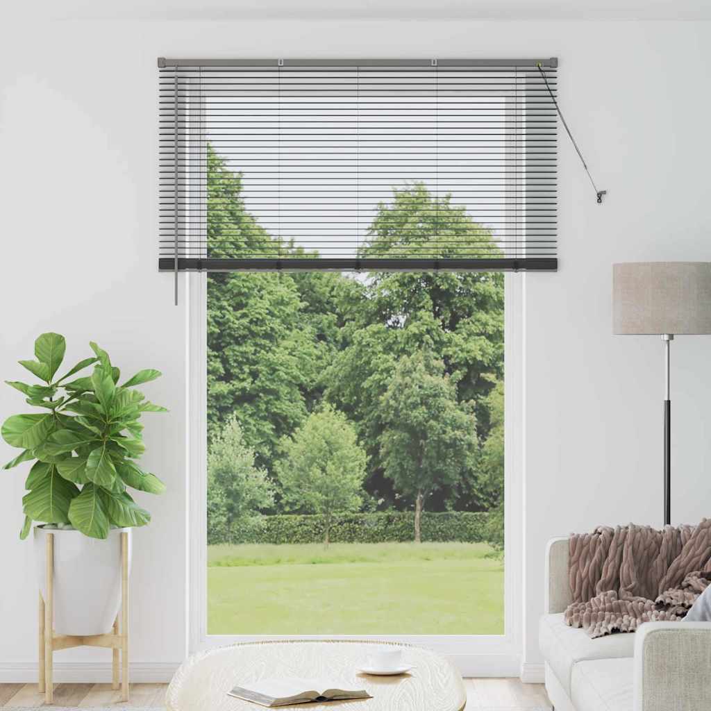 vidaXL Venetian Blinds Dark Grey 220 x 140 cm Aluminium 1