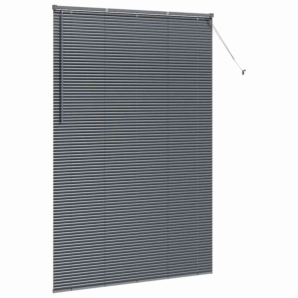 vidaXL Venetian Blinds Dark Grey 220 x 140 cm Aluminium 5