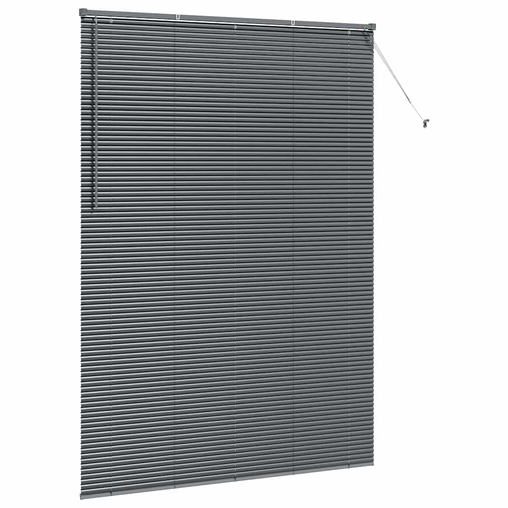 vidaXL Venetian Blinds Dark Grey 220 x 155 cm Aluminium 5