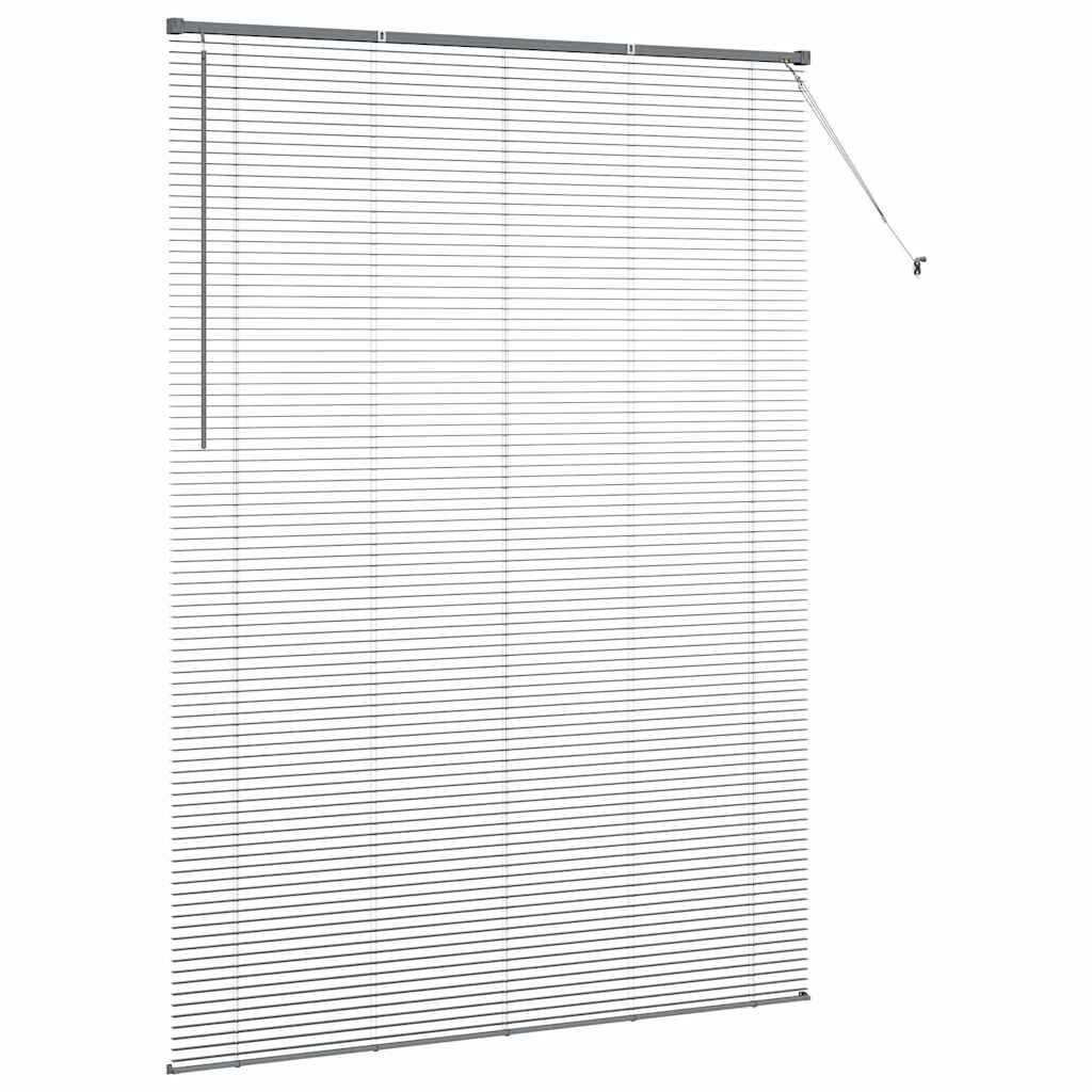 vidaXL Venetian Blinds Dark Grey 220 x 155 cm Aluminium 6