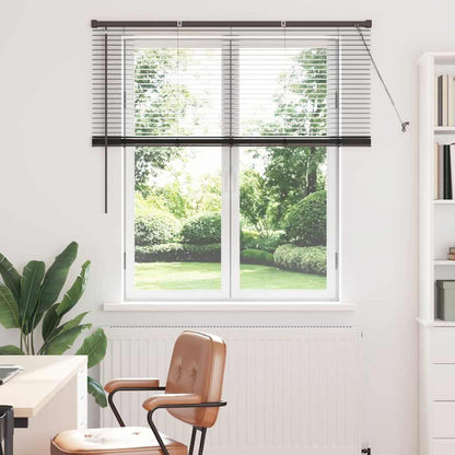 vidaXL Venetian Blind Black 130 x 125 cm 25 mm Aluminium 1