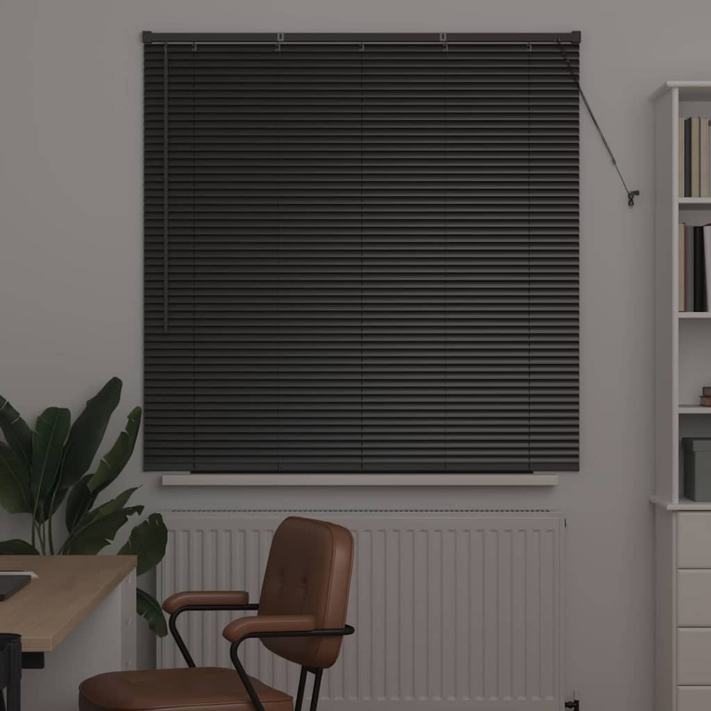 vidaXL Venetian Blind Black 130 x 125 cm 25 mm Aluminium 3