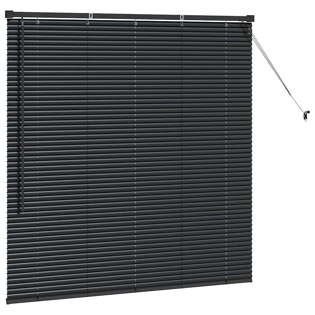 vidaXL Venetian Blind Black 130 x 125 cm 25 mm Aluminium 5