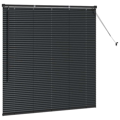 vidaXL Venetian Blind Black 130 x 125 cm 25 mm Aluminium 5