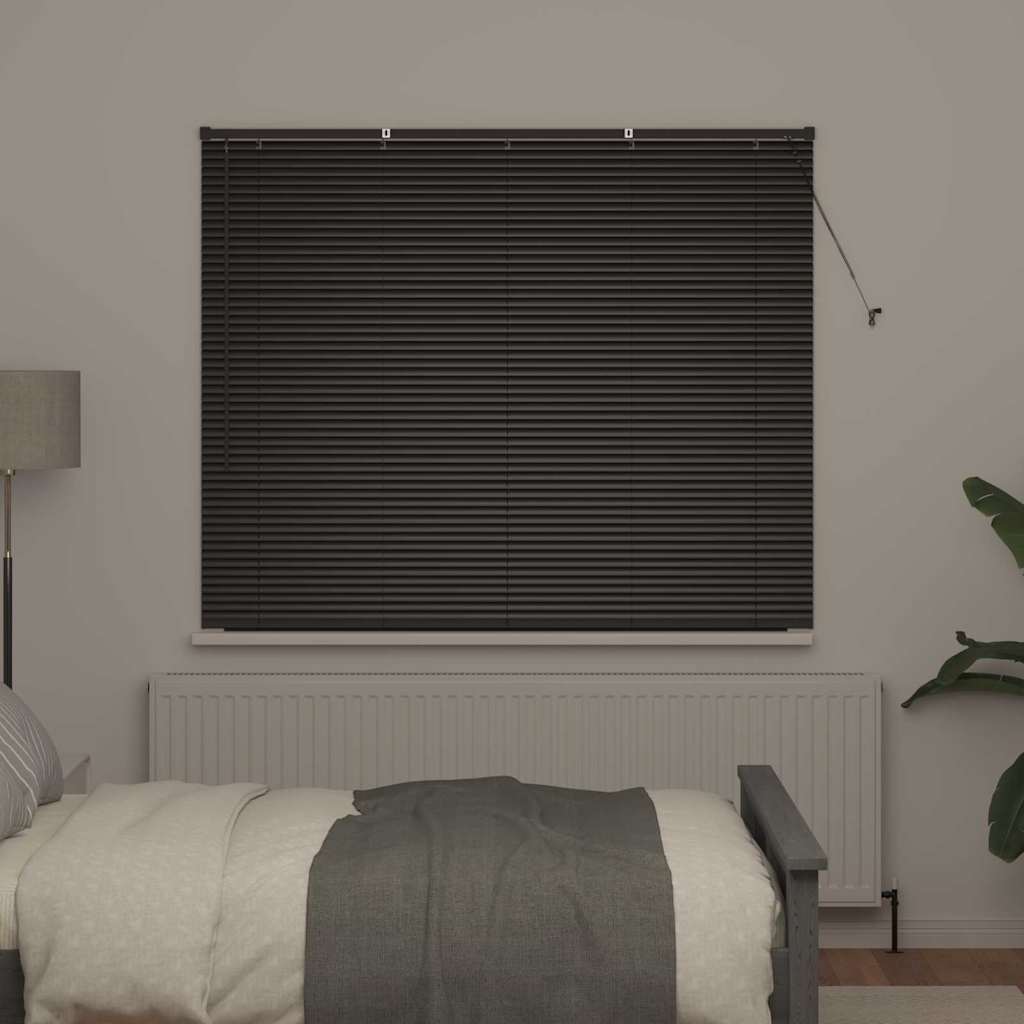 vidaXL Venetian Blinds Black 130 x 160 cm Aluminium 3