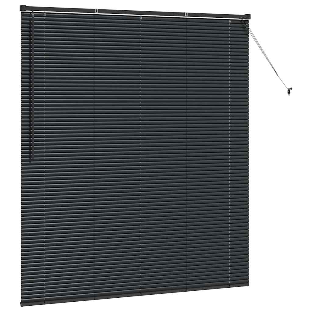vidaXL Venetian Blind Black 175 x 160 cm 25 mm Aluminium 5