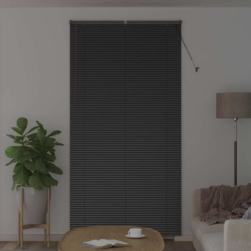 vidaXL Venetian Blinds Black 220 x 115 cm Aluminium 3