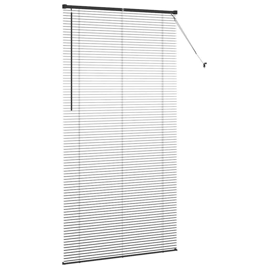 vidaXL Venetian Blinds Black 220 x 115 cm Aluminium 6