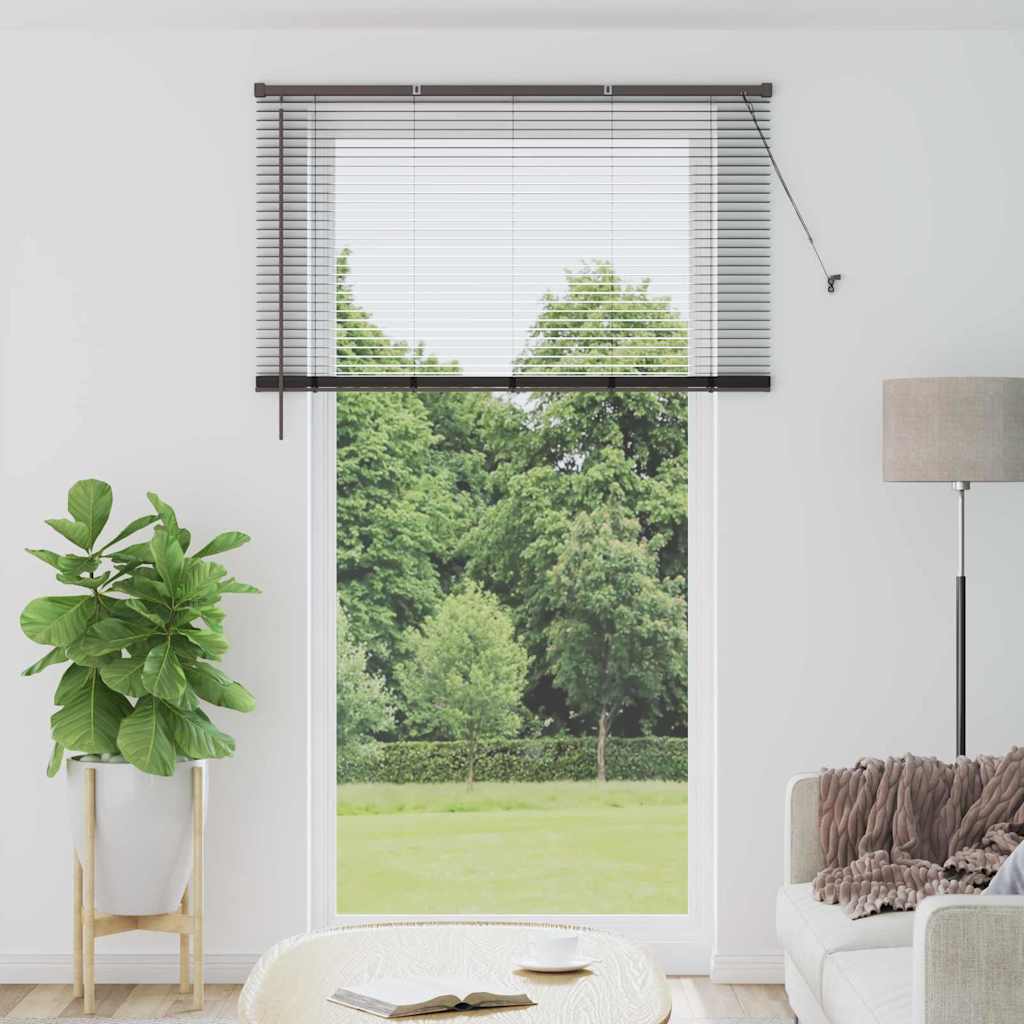 vidaXL Venetian Blinds Black 220 x 125 cm Aluminium 1