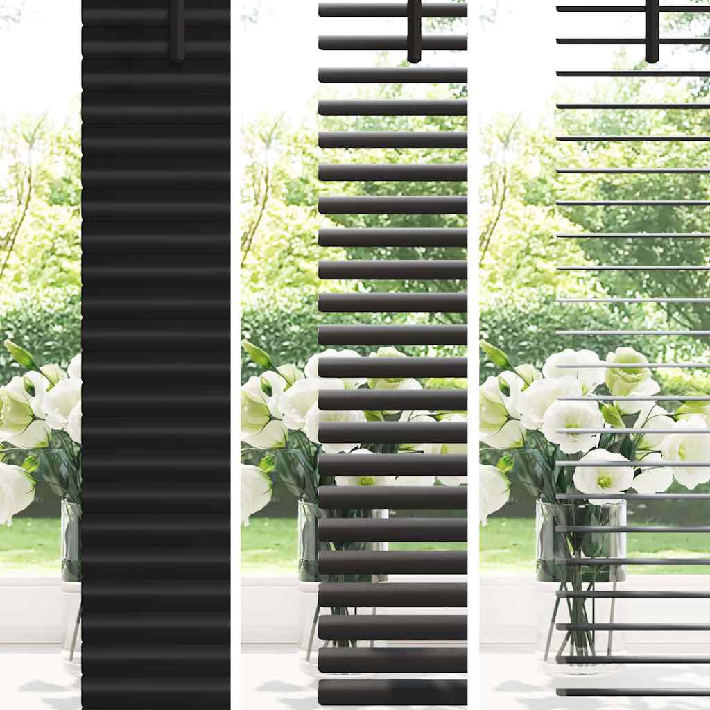 vidaXL Venetian Blinds Black 220 x 125 cm Aluminium 4