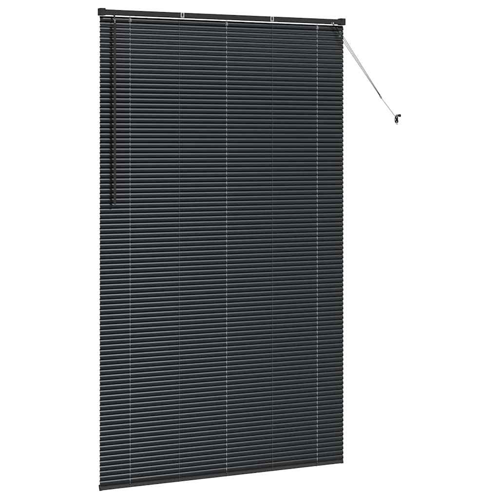 vidaXL Venetian Blinds Black 220 x 125 cm Aluminium 5