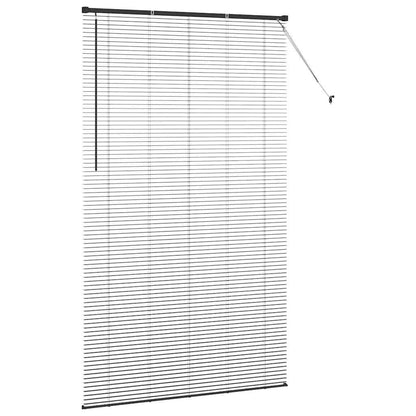vidaXL Venetian Blinds Black 220 x 125 cm Aluminium 6