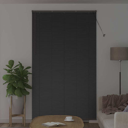 vidaXL Venetian Blinds Black 220 x 130 cm Aluminium 3