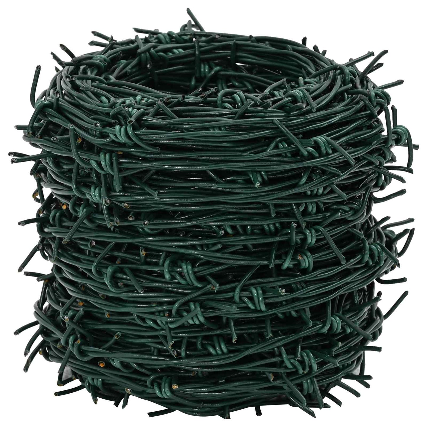 vidaXL Barbed Wire Green 100 m PVC-coated Steel 3