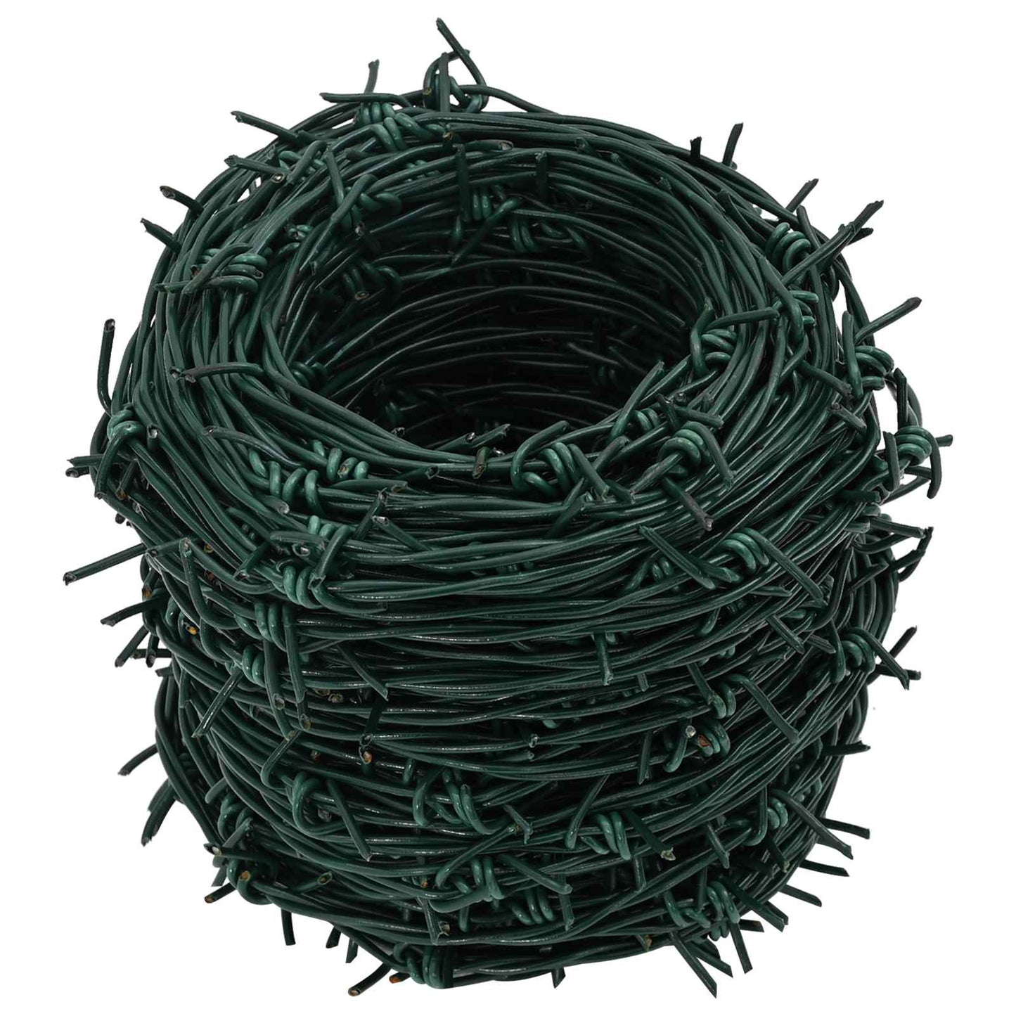 vidaXL Barbed Wire Green 100 m PVC-coated Steel 4