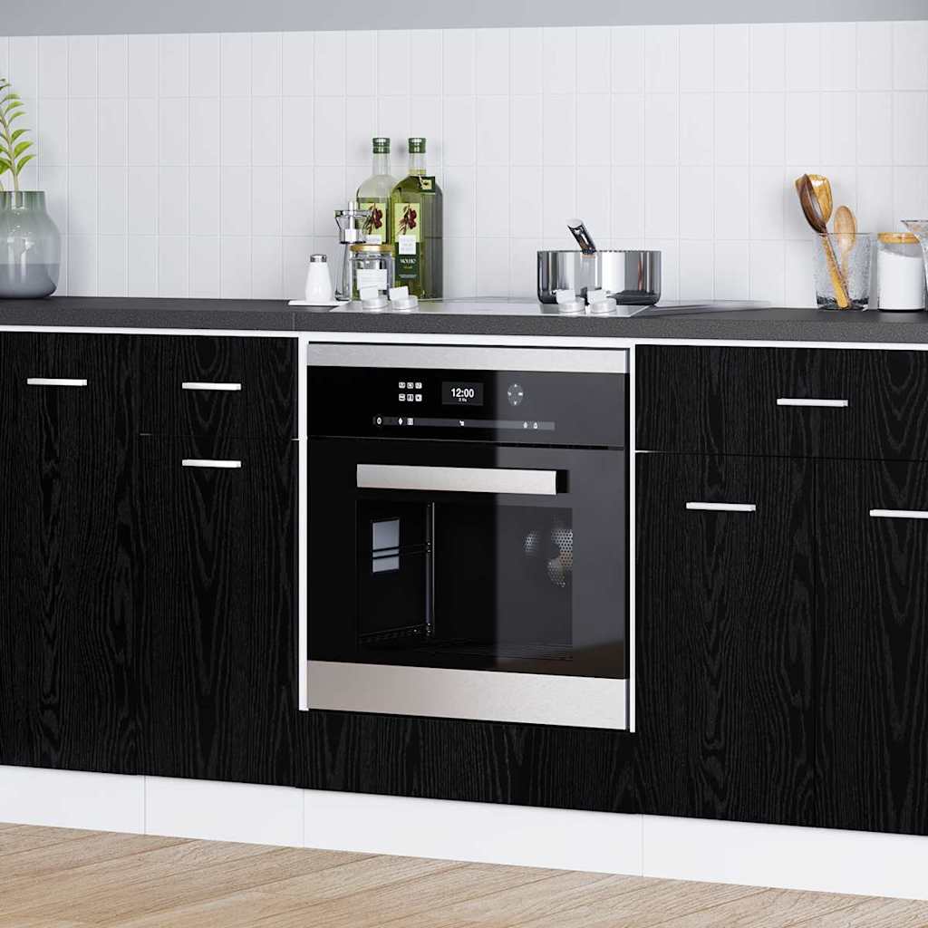 vidaXL Hanging Cabinet Black Oak Engineered Wood 1