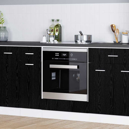 vidaXL Hanging Cabinet Black Oak Engineered Wood 1