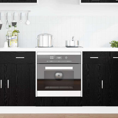 vidaXL Hanging Cabinet Black Oak Engineered Wood 4