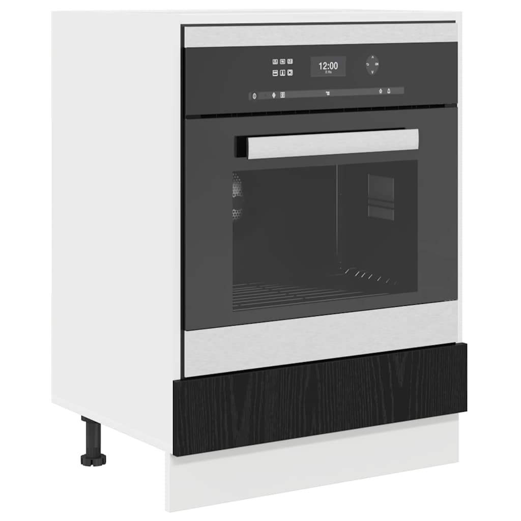 vidaXL Hanging Cabinet Black Oak Engineered Wood 3