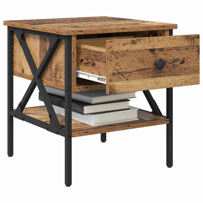 vidaXL Bedside Cabinet 2 pcs Old wood 40 x 42 x 45 cm 3