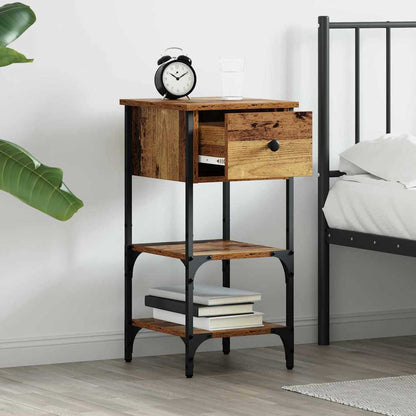 vidaXL Bedside Cabinet 2 pcs Brown 33.5 x 36 x 70 cm Engineered Wood 4