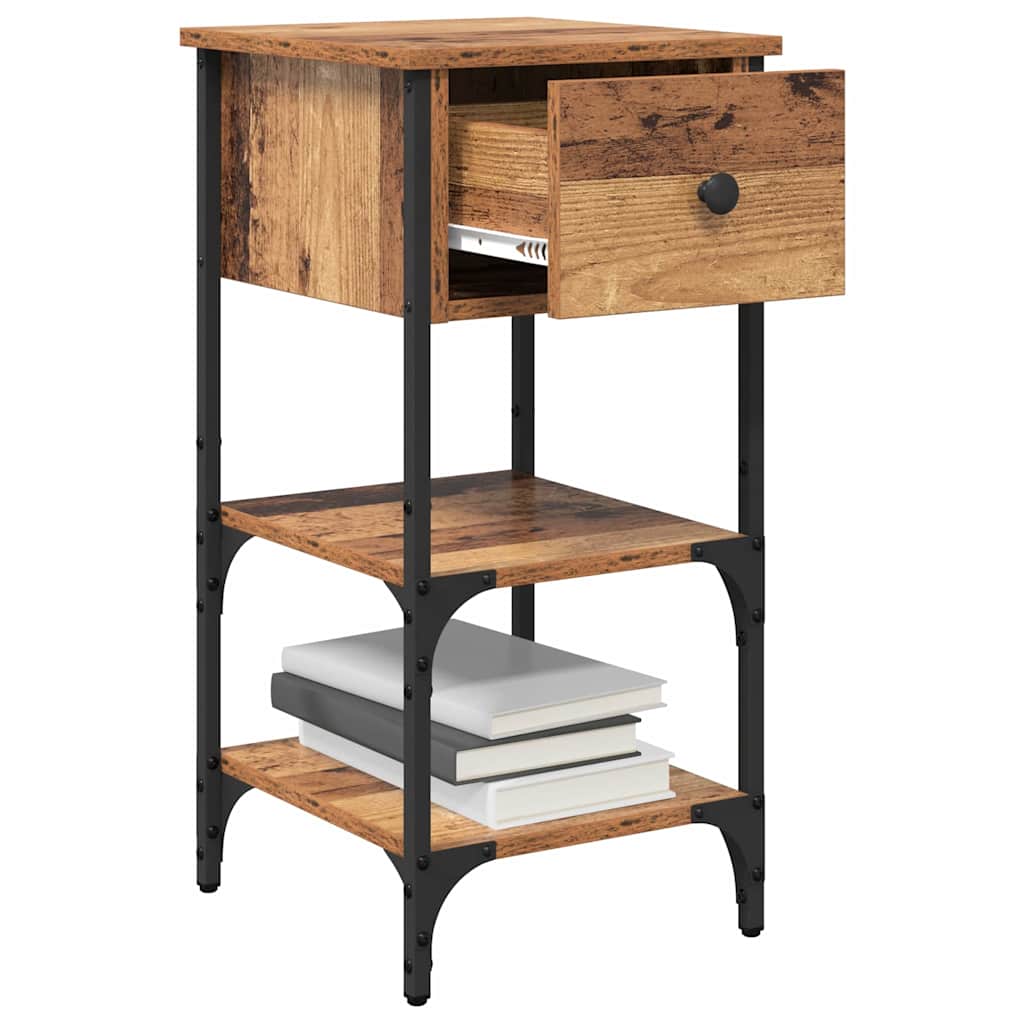 vidaXL Bedside Cabinet 2 pcs Brown 33.5 x 36 x 70 cm Engineered Wood 3